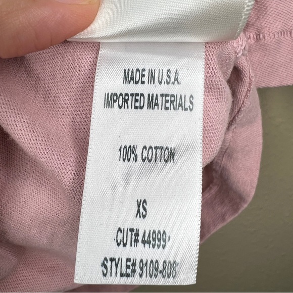 CITIZENS OF HUMANITY Pink Dramatic Flutter Sleeve Top - Sz XS - Picture 9 of 10